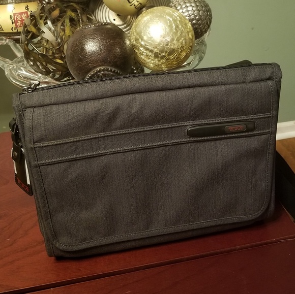 Tumi Other - Tumi Flap Zip Crossbody Bag Grey
